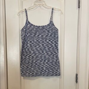LOFT Blue and White Patterned Camisole